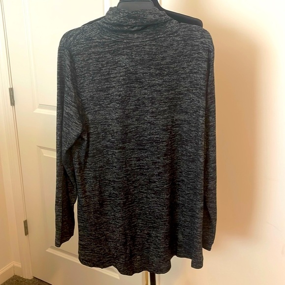Charcoal Lightweight Turtleneck Sweater w/ Buttons Size M/L - Picture 2 of 6